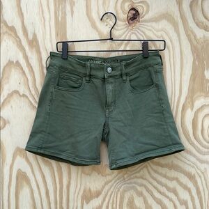 American Eagle Outfitters Olive Green Midi Shorts